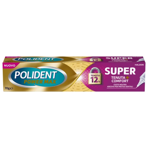 CREMA ADESIVA PROTESI DENTALI POLIDENT POWER MAX SUPER TENUTA+COMFORT 70 G