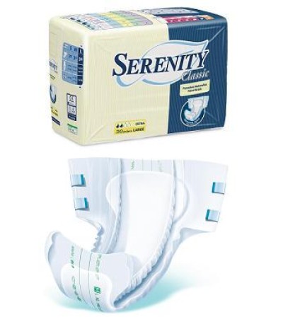 PANNOLONE PER INCONTINENZA SERENITY CLASSIC SUPER TAGLIA EXTRA LARGE 15 PEZZI