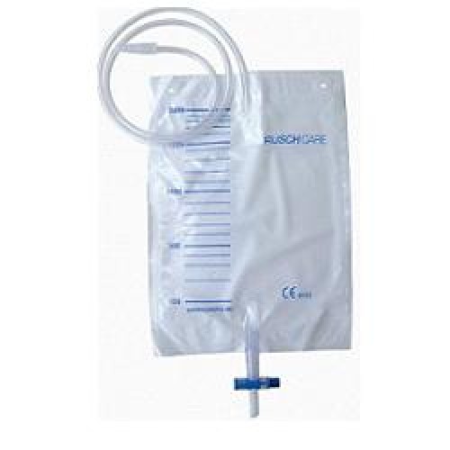 SACCA DI DRENAGGIO LETTO PER INCONTINENZA 2000ML IN PVC CONVALVOLA DI NON RITORNO CON TUBO DI RACCORDO130CM MONOUSO DIAMETRO 5X7MM 30 PEZZI