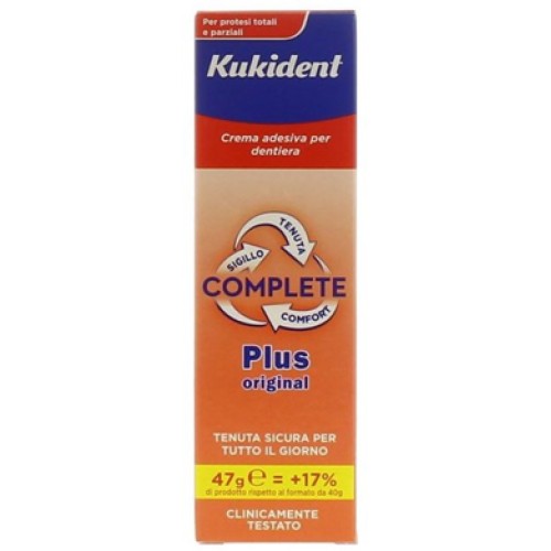 KUKIDENT PLUS COMPLETE CREMA ADESIVA PER PROTESI DENTARIE 47G