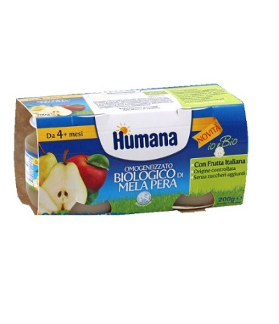 OMO HUMANA Mela-Pera 2x100g