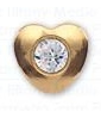 INVERNESS ORECCHINI CUORE CRYSTAL PLACCATI ORO R25C1