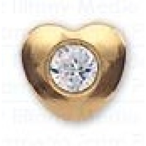 INVERNESS ORECCHINI CUORE CRYSTAL PLACCATI ORO R25C1