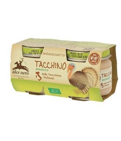 ALCE OMO Tacchino Bio 2x80g