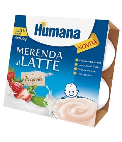 HUMANA Mer.Latte Fragola4x100g