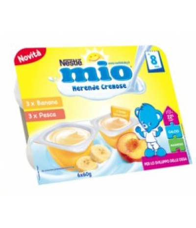 MIO Mer.Cremosa Ban/Pesca6x60g