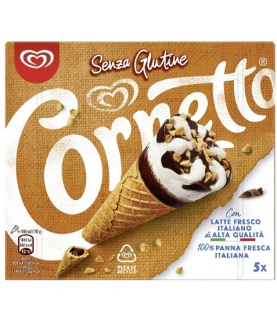 ALGIDA CORNETTO SENZA GLUTINE 5 X 75 G