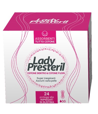 LADY PRESTERIL COTTON POWER PROTEGGI SLIP POCKET ANATOMICI RRIPIEGATI PROMO 24 PEZZI