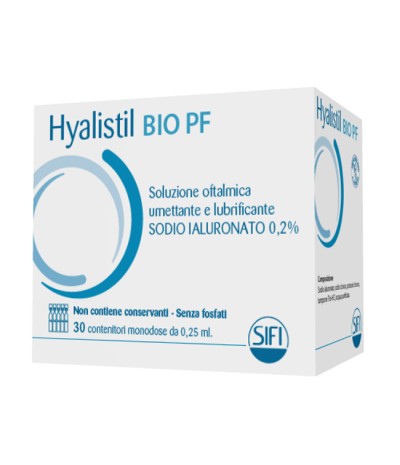 HYALISTIL BIO SOLUZIONE OFTALMICA PHOSPHATE FREE MONODOSE ABASE DI ACIDO IALURONICO 0,2% 30 FLACONCINI 0,25 ML