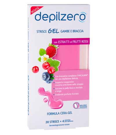 DEPILZERO STRISCE GEL GAMBE BRACCIA 20 PEZZI