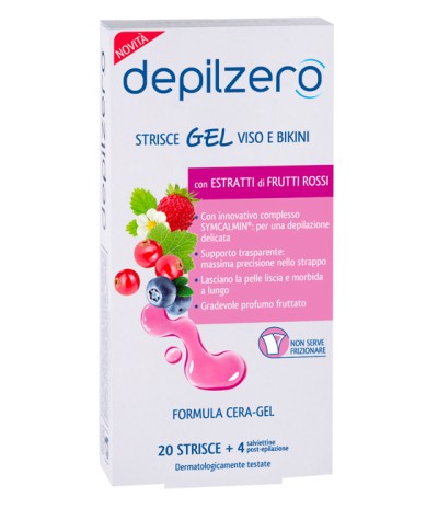 DEPILZERO STRISCE GEL VISO BIKINI 24 PEZZI