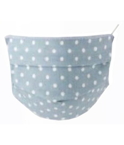 SET 2 MASCHERINE STAMPATE BABY AZZURRO/POIS 2 PEZZI