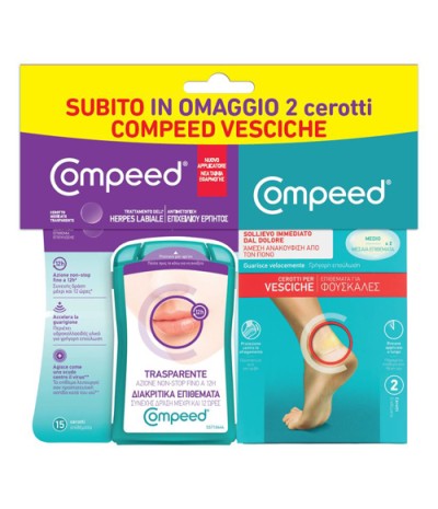 COMPEED TRATTAMENTO DELL'HERPES LABIALE+ CEROTTI VESCICHE MISURA MEDIA 17 PEZZI