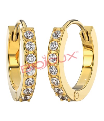 ORECCHINI POST FORATURA CRYSTAL HOOP 14GP BJT991