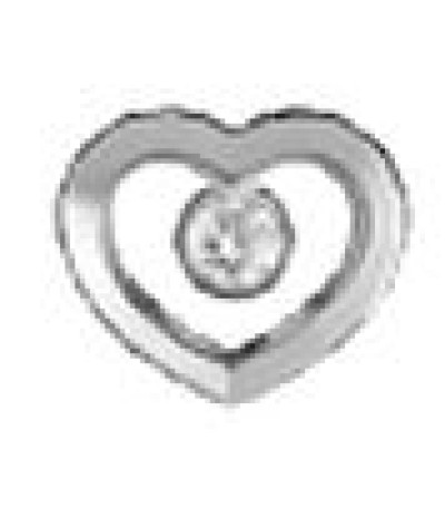 ORECCHINI HEART SOLITAIRE SWAROVSKI 9 MM