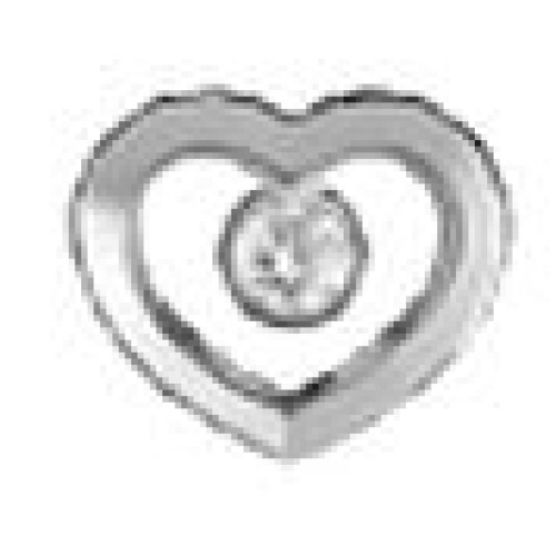 ORECCHINI HEART SOLITAIRE SWAROVSKI 9 MM