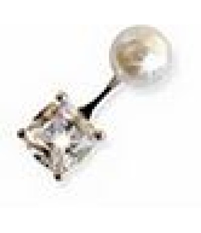 ORECCHINO POST FORATURA PEARL/ZIRCON DANGLE 6 MM ARTICOLO BJT957