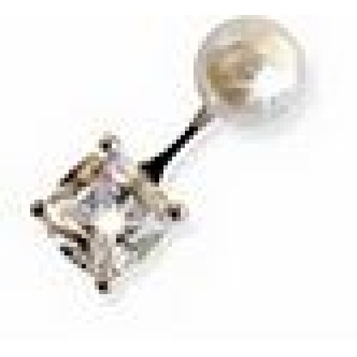 ORECCHINO POST FORATURA PEARL/ZIRCON DANGLE 6 MM ARTICOLO BJT957