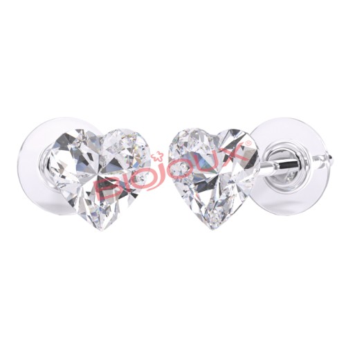 ORECCHINO POST FORATURA SWAROVSKI CRYSTAL HEART ARTICOLO BJT964