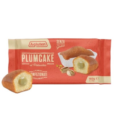 AGLUTEN PlumCake Pistacc.4x40g