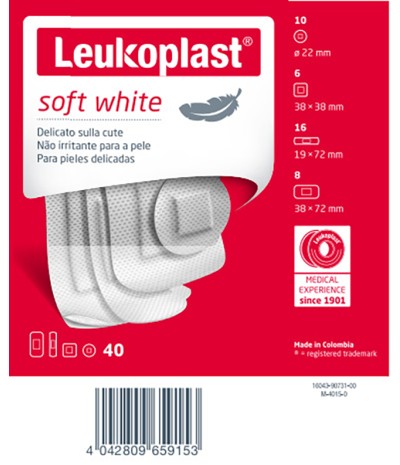 LEUKOPLAST Soft White Ass.40pz