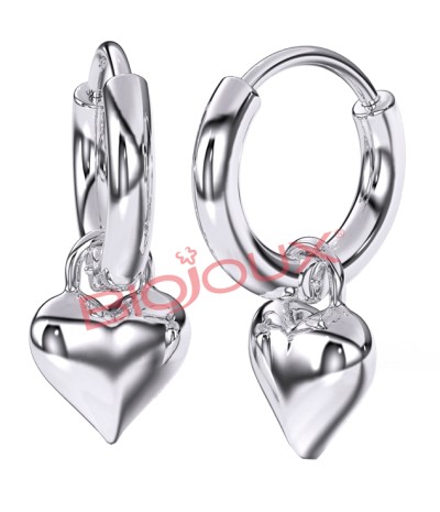 BJT227 ORECCHINO HOOP HEART