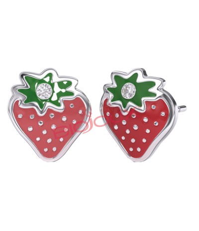 ORECCHINI FRAGOLA WITH SWAROVSKI 1 PAIO