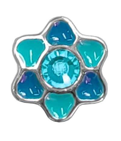 INK1231C FORALOBI FLOWER TURQUOISE STAINLESS STEEL