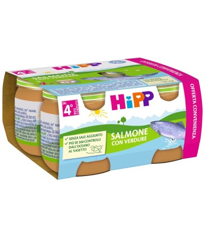 OMO HIPP Salmone/Verdure 4x80g