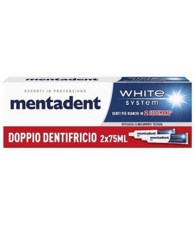 MENTADENT Dent.White 2x75ml