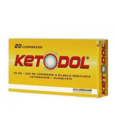 KETODOL*20 cpr 25 mg + 200 mg