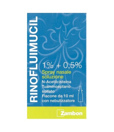 RINOFLUIMUCIL*spray nasale flaconcino 10 ml 1% + 0,5%