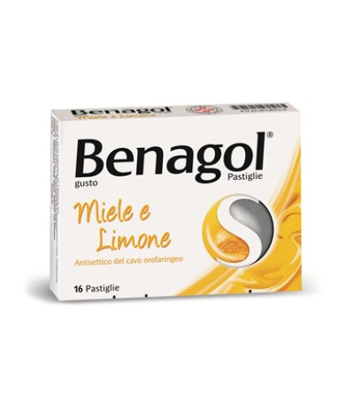 BENAGOL*16 pastiglie miele limone 0,6 mg + 1,2 mg