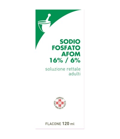 SODIO FOSFATO (AFOM)*1 flacone 120 ml 16% + 6% soluz rett con cannula preinserita