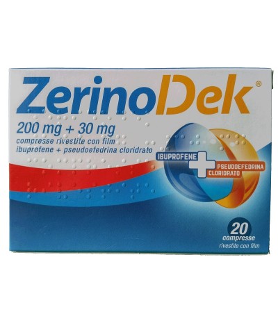 ZERINOACTIV*20 cpr 200 mg + 30 mg