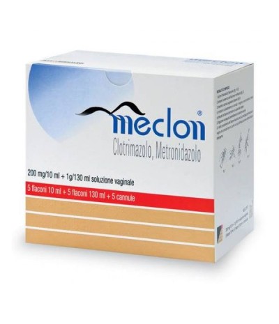 MECLON*soluzione vaginale 5 flaconi 200 mg/10 ml + 1 g/130 ml