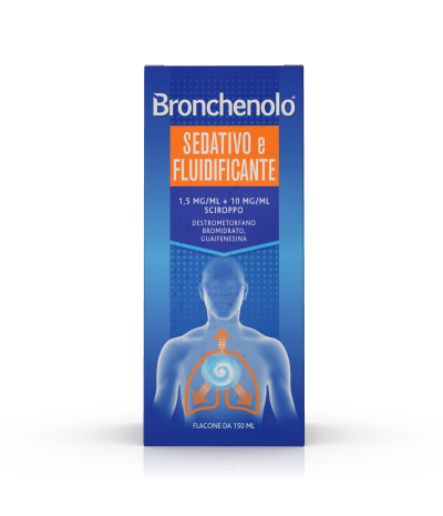 BRONCHENOLO SEDATIVO E FLUIDIFICANTE*sciroppo 150 ml 1,5 mg/ml + 10 mg/ml