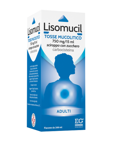 LISOMUCIL TOSSE MUCOLITICO*AD sciroppo 200 ml 5% con zucchero